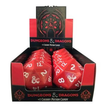 Dungeons & Dragons - D20 +1 Cherry Potion Candy Tin (12-Pack)