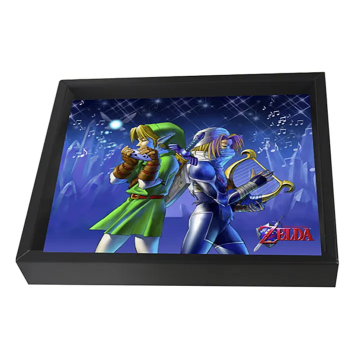 Zelda - Ocarina of Time - Song (8"x10" Lenticular Shadow Box)