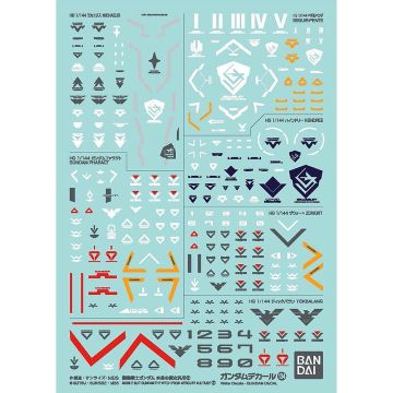 GD-134 Mobile Suit Gundam The Witch From Mercury Multiuse 2 "Mobile Suit Gundam The Witch From Mercury", Bandai Hobby Decal (Gundam Model Decal)