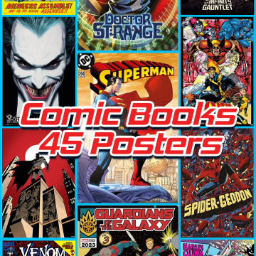 24 x 36 Poster Box - Comic Book Theme (45 Posters BAGGED & BOARDED)