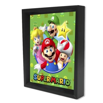 Super Mario - Cast (8"x10" Lenticular Shadow Box)