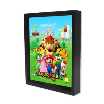 Super Mario - Outdoor Group (8"x10" Lenticular Shadow Box)