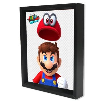 Super Mario - Odyssey - Flying Hat (8"x10" Lenticular Shadow Box)