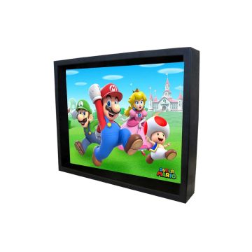 Super Mario - Group Run (8"x10" Lenticular Shadow Box)