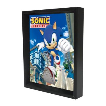 Sonic The Hedgehog - City Jump (8"x10" Lenticular Shadow Box)
