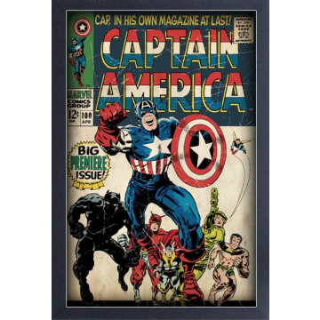 Marvel - Captain America - Issue #100 (11"x17" Gel-Coat) (Order in multiples of 6, mix and match styles)