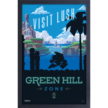 Sonic the Hedgehog - Visit Green Hill Zone (11"x17" Gel-Coat) (Order in multiples of 6, mix and match styles)