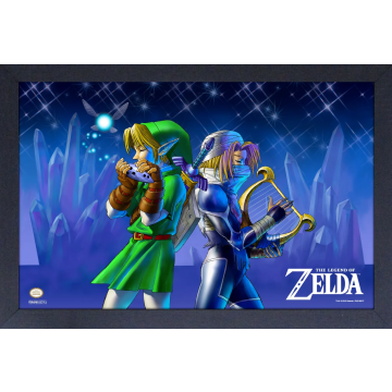 Zelda - Ocarina of Time - Link & Sheik Instruments (11"x17" Gel-Coat) (Order in multiples of 6, mix and match styles)